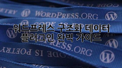 워드프레스 구조화 데이터 플러그인 완벽 가이드